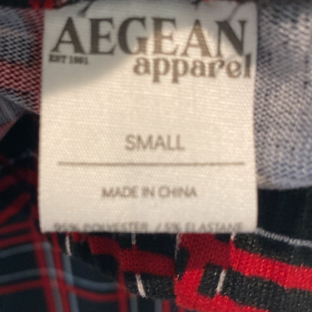 Aegean Apparel Men’s Pajama Pants.  Red/White/Black Design. Size Small‎ - Picture 4 of 5